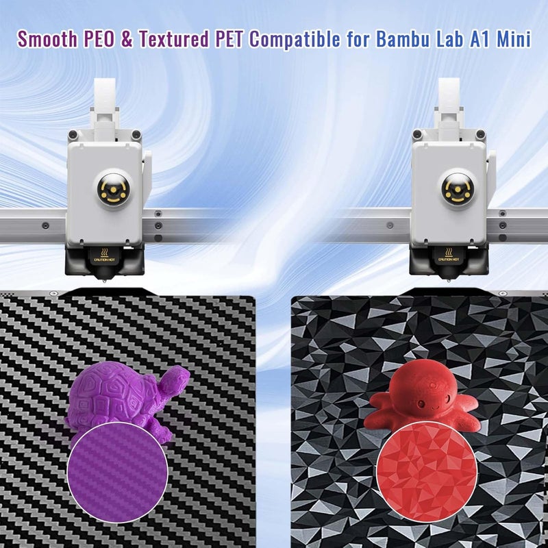 IdeaFormer-3D لوحة بناء PEO PET لمختبر بامبو A1 ميني 184x184 مم، لوحة سرير مرنة PEO PET A1 ميني، لوحة فولاذية نابضة سلسة لملحقات بامبو A1 ميني - Image 3